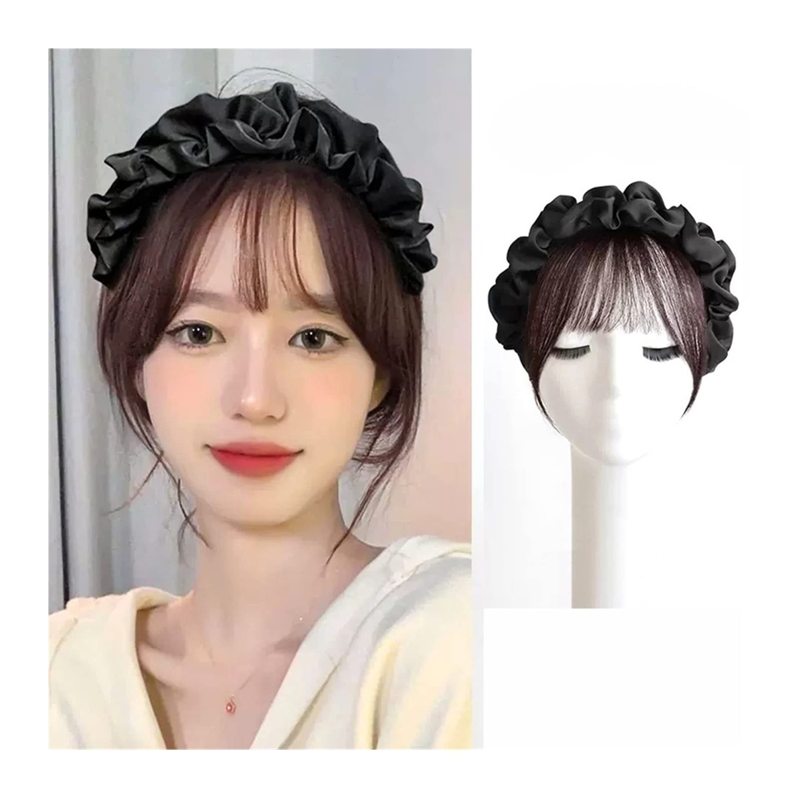 Amazon.co.jp: 前髪 フロントヘア 前髪 テンプル付き、フリンジ ヘア